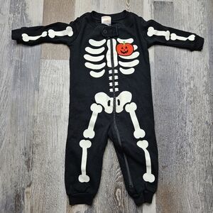HALLOWEEN  Gymboree Skeleton Body Suit Pumpkin Heart 3-6 months